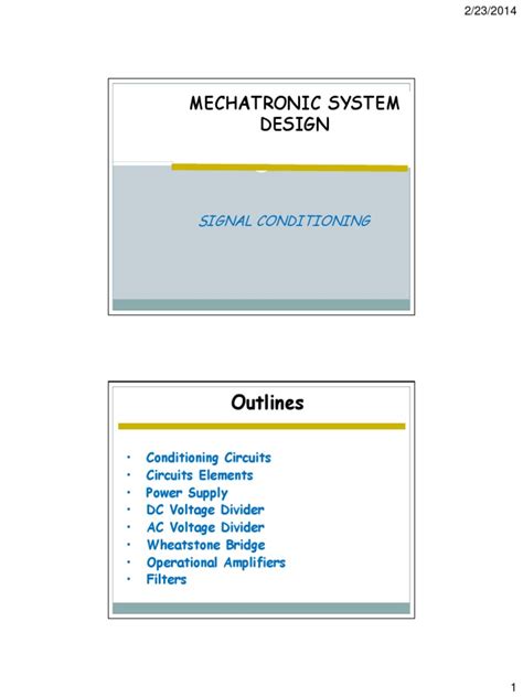Chap 3 Signal Conditioning Circuit | PDF | Electronic Filter ...
