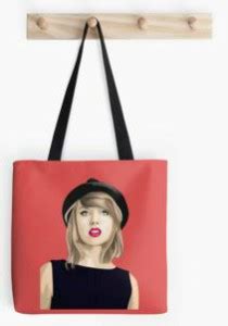 Taylor Swift Red Painted Tote Bag