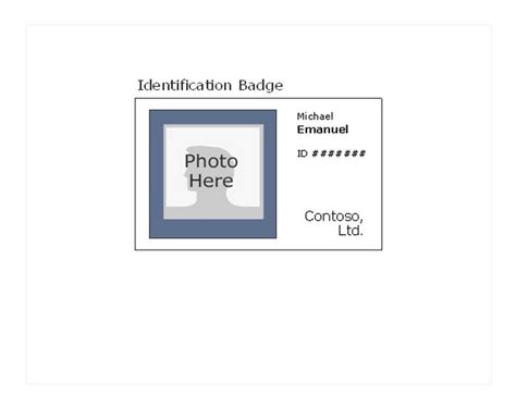 Photo ID Badge Template | ID Badge | Free ID Badge