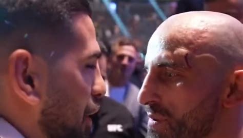 Watch | Alex Volkanovski and Ilia Topuria have tense confrontation at ...