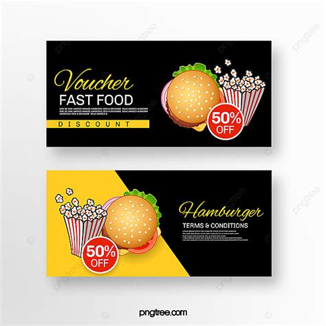 Simple American Fast Food Coupon Set Template Download on Pngtree