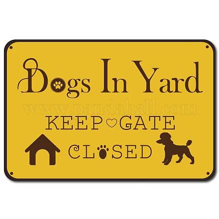 Shop CREATCABIN Please Keep Gate Closed Dogs in Yard Reto Vintage Metal Tin Signs Safety Warning ...