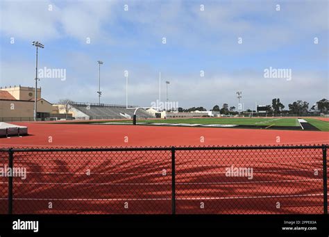 HUNTINGTON BEACH, CALIFORNIA - 23 APR 2023: Cap Sheue Field on the campus of Huntington Beach ...