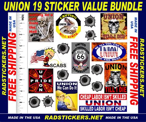 Hard Hat Stickers Union Hard Hat Stickers 10 of My Best - Etsy