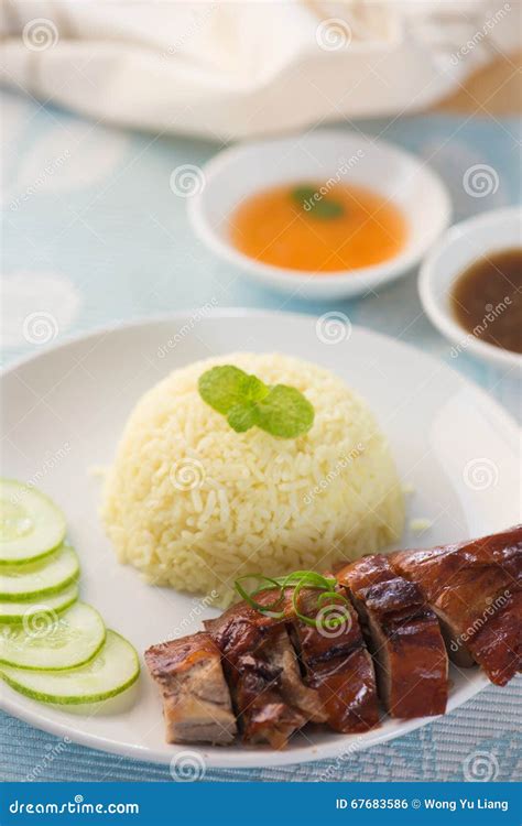 BBQ duck stock photo. Image of culture, thai, duck, rice - 67683586