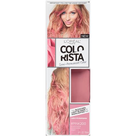 L'Oreal Paris Colorista Semi-Permanent Hair Color, Light Bleached Blondes, Pink, Kit ...