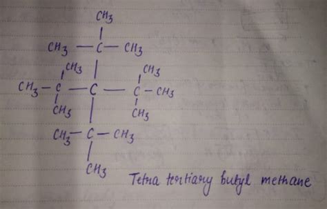 Write the structure of tetra-tertiary butyl methane.