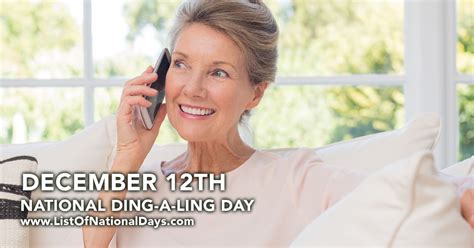 NATIONAL DING-A-LING DAY - List Of National Days