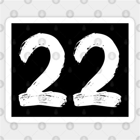 Number 22 - Number 22 - Sticker | TeePublic