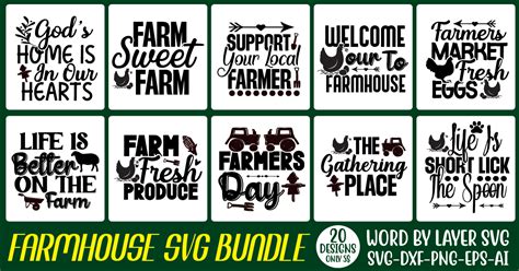 Farmhouse SVG Bundle Bundle · Creative Fabrica