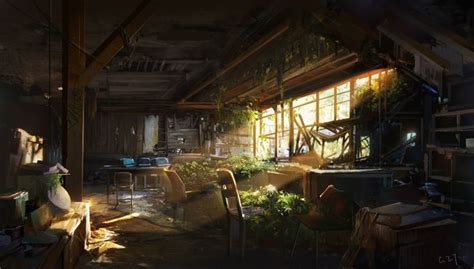 ArtStation - Abandoned Room, zitai guan | Environment projects, Apocalypse aesthetic, Concept art