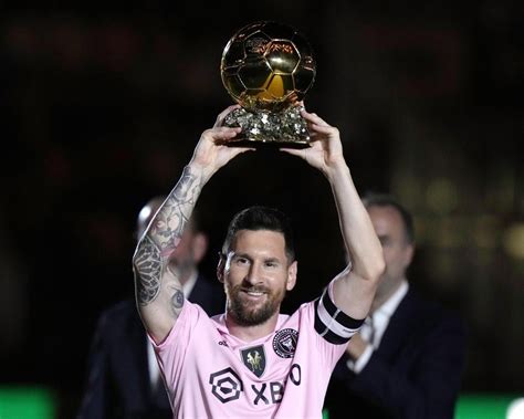 Lionel Messi's 8th Ballon D'Or trophy celebrated by Inter Miami in ...