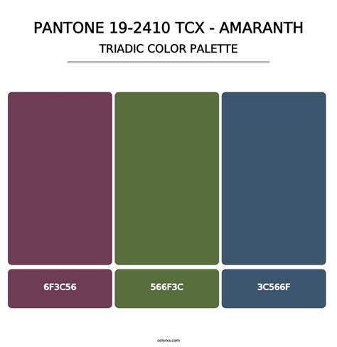 PANTONE 19-2410 TCX - Amaranth color palettes - colorxs.com