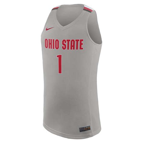 Nike Ohio State Buckeyes Replica Basketball Jersey - #1 Grey