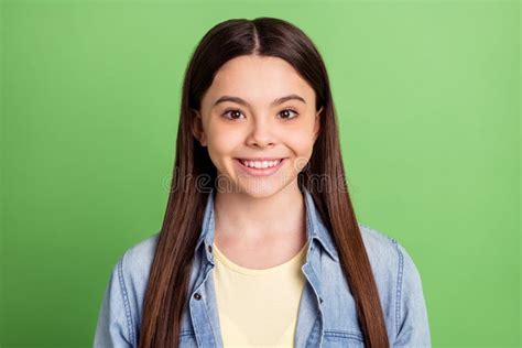 Portrait of Adorable Friendly School Girl Beaming Smile Look Camera ...