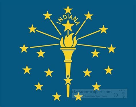 State Flags Clipart-State of Indiana flag