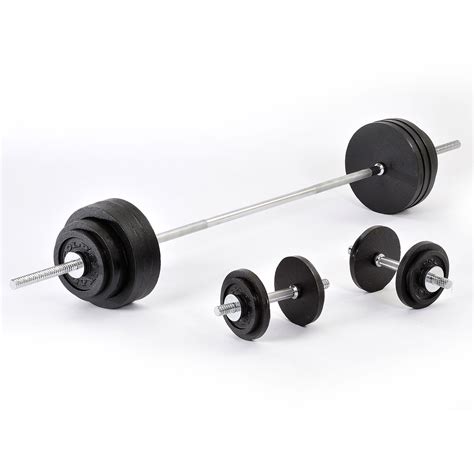 Golds Gym 110kg Cast Iron Barbell and Dumbbell Weight Set - Sweatband.com