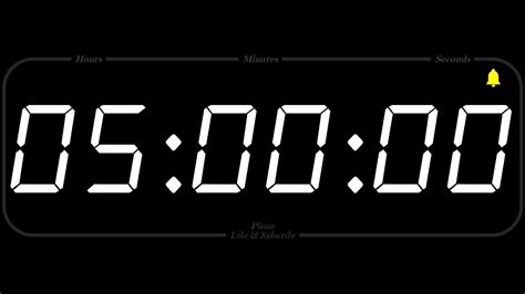 5 Hour - TIMER & ALARM - 1080p - COUNTDOWN - YouTube