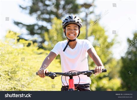 Boy Riding Bike Wearing Helmet Outside Stock Photo 2199446743 | Shutterstock