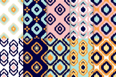 60 Ikat Seamless Patterns By YoPixArt | TheHungryJPEG