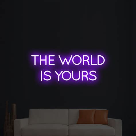 The world is yours LED Neon Sign – Rainbow Neon Sign