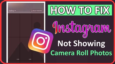 How To Fix Instagram Not Showing Camera Roll Photos - YouTube