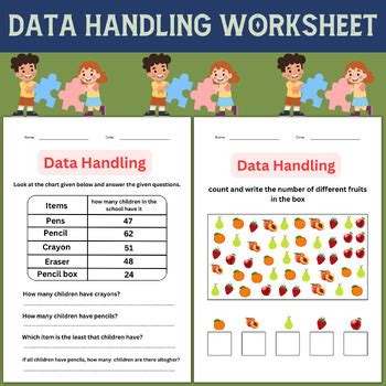 first grade data handling worksheets for grade 1, 2, 3 by My Lifestyle ...