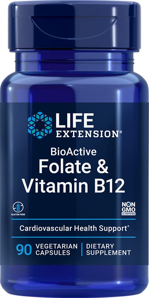 BioActive Folate & Vitamin B12, 90 vegetarian capsules - Life Extension