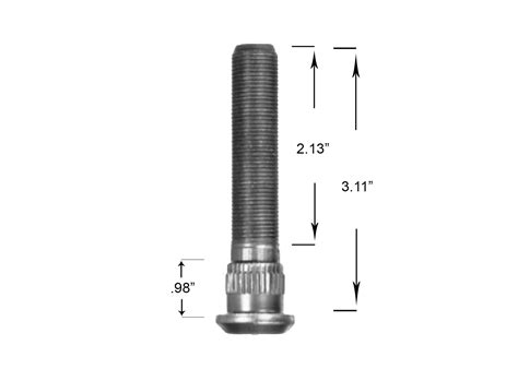 METRIC WHEEL STUD RH - Studs - HD Truck Parts