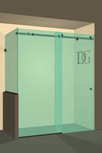 Right Open Quadro Sliding Corner Shower Door with Left Knee Wall | Sliding shower door, Shower ...