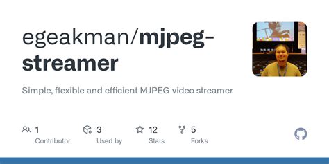 GitHub - egeakman/mjpeg-streamer: Simple, flexible and efficient MJPEG video streamer