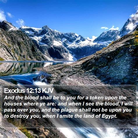 Exodus 12:13 KJV Bible Verse Images