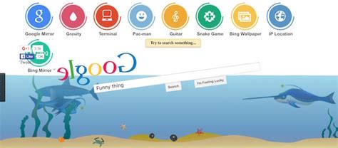 Google Gravity, Underwater, Space & Search tricks & tools