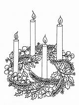 Advent Candles Coloring Sheet sketch template