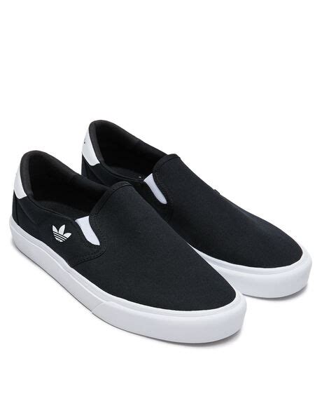 Adidas Mens Court Rallye Slip On - Black White | SurfStitch