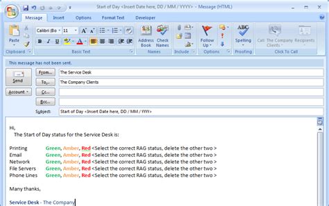 How To Do Email Templates In Outlook 2010 - Printable Form, Templates and Letter