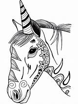 unicorn head Smiling coloring Page Free Printable  Beautiful sketch template