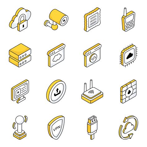 Pack of Cloud Computing Flat Icons 18973246 Vector Art at Vecteezy