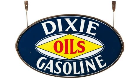 MINT Original Dixie Oils & Gasoline Porcelain Sign | Letreros vintage, Letreros