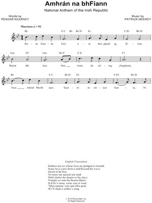 "Amhrán na bhFiann" Sheet Music - 5 Arrangements Available Instantly ...