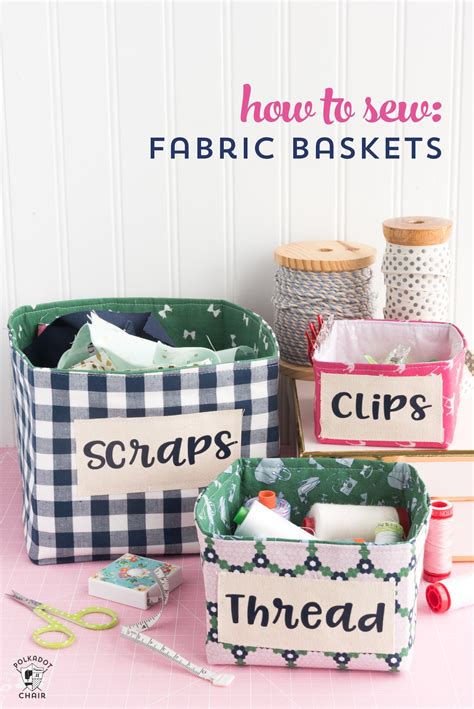 Fabric Basket Sewing Pattern for the Cricut Maker - The Polka Dot Chair