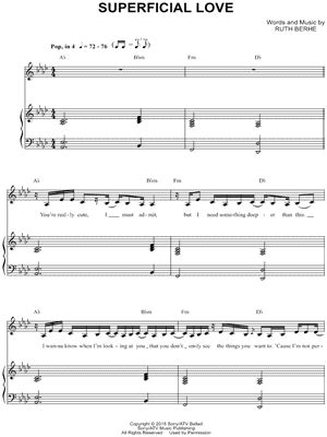 "Superficial Love" Sheet Music - 2 Arrangements Available Instantly ...