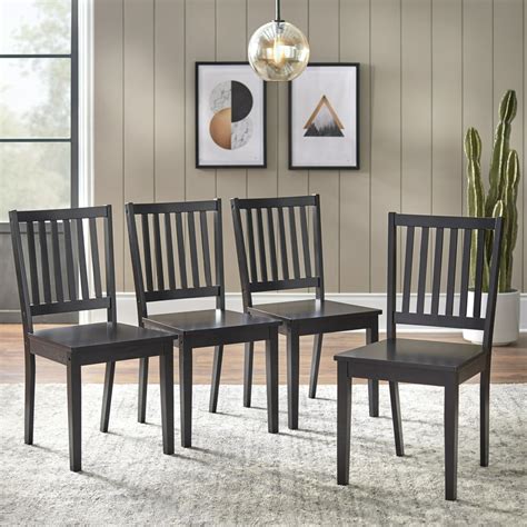 Shaker Dining Chairs, Set of 4, Black - Walmart.com - Walmart.com