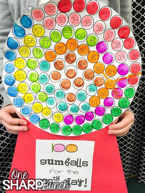 100th Day Gumball Machine - One Sharp Bunch