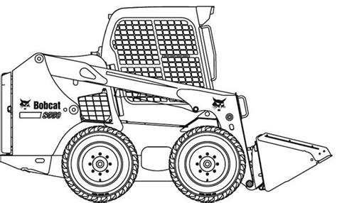 Bobcat Skid Steer Coloring Pages Sketch Coloring Page | Bobcat skid steer, Kids printable ...