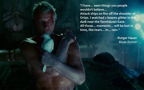 Blade runner, Rutger hauer, Runner quotes