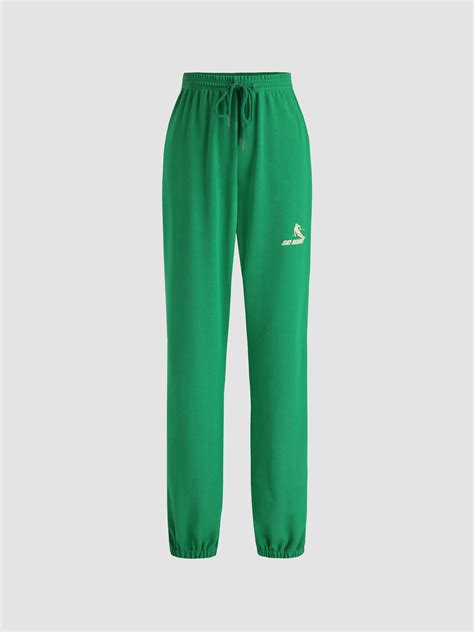 Green Sporty Trousers - Cider