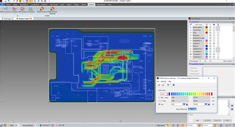 PCB CAD software includes signal integrity, power integrity, IBIS-AMI simulation capabilities