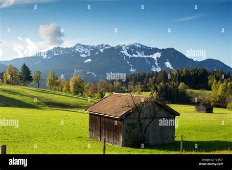 landscape with hut Stock Photo - Alamy