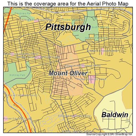 Aerial Photography Map of Mount Oliver, PA Pennsylvania